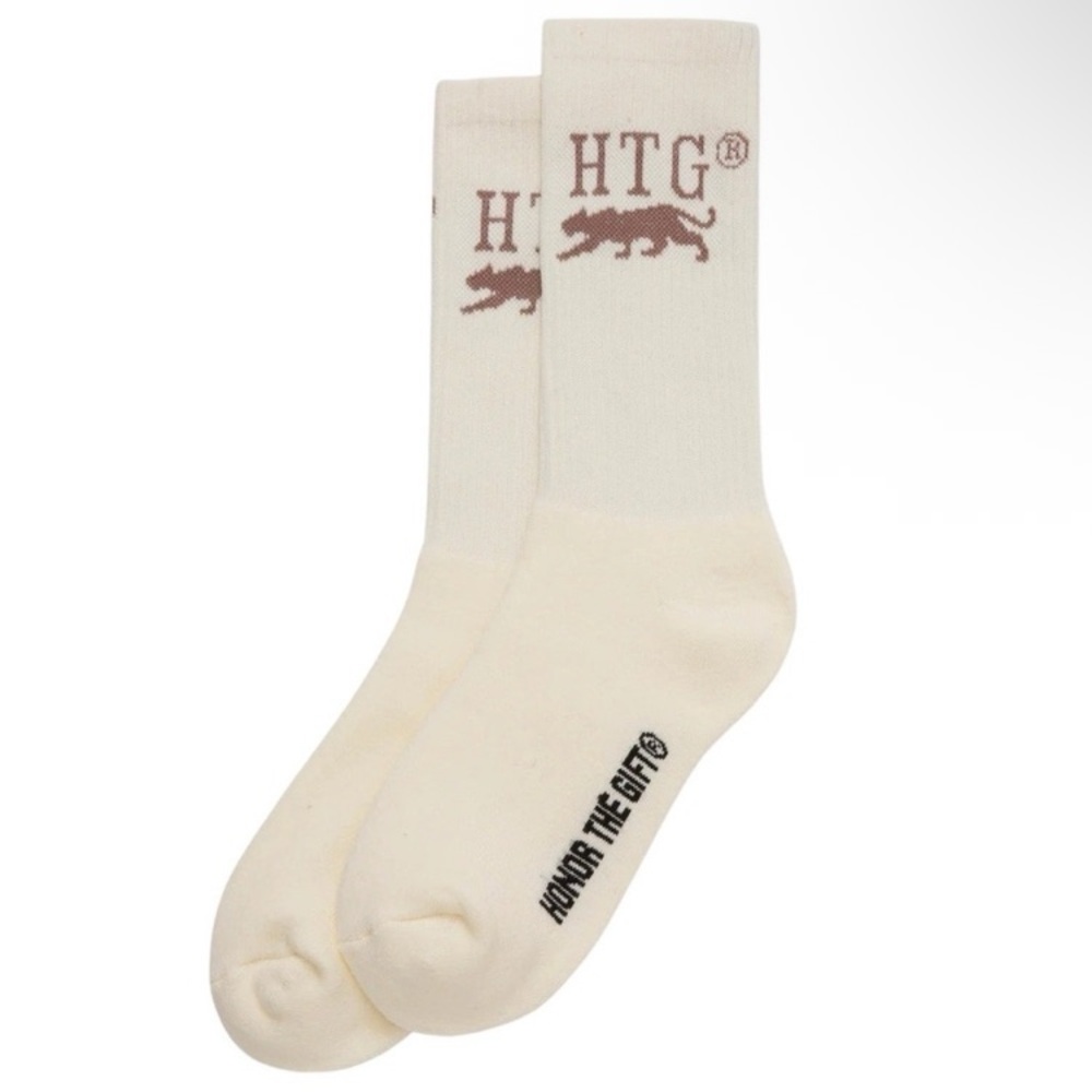 HONOR THE GIFT Socks - NEW - Cream - HTG Pack - Russell Westbrook - OOP